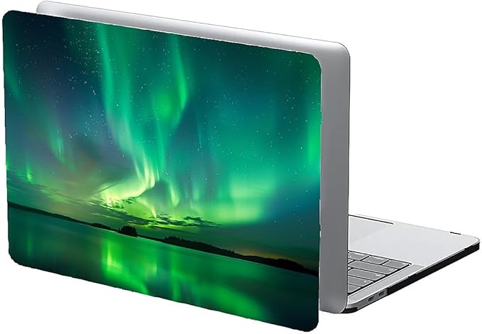 Compatible with 13.3 Inch MacBook Retina A1425/A1502, Iceland Green Aurora Hard Plastic Shell Cover Case