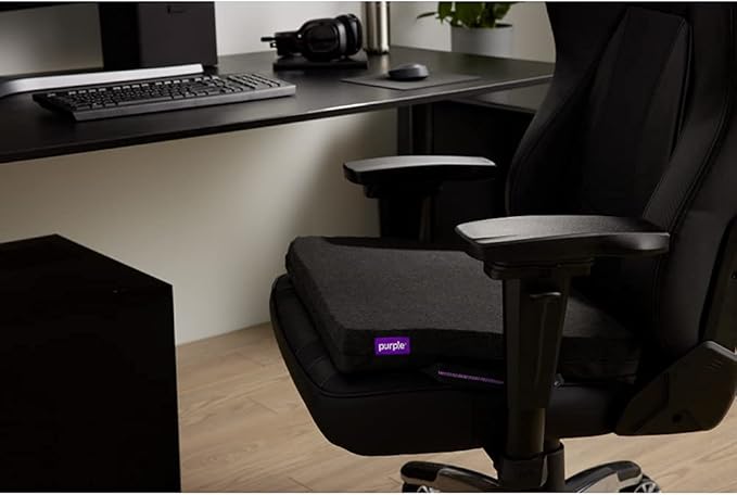 Purple Double Seat Cushion | Pressure Reducing Grid Designed for Ultimate Comfort | Designed for Office Chairs | Made in The USA