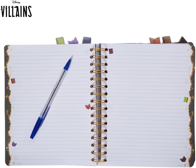 Innovative Designs Disney Villains Journal Notebook, Spiral Bound, 144 Lined Pages, 8 x 7 inches, Light Green, Disney Princess Movie Characters