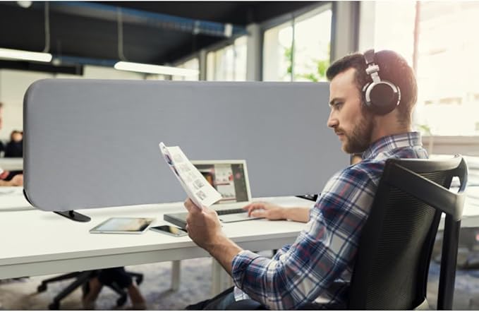 Desk Dividers, Portable Table Partition Screen Panel for Office, Workspace, Classroom, Student, Freestanding, Scratch Resiatance, 48"x18", Steel