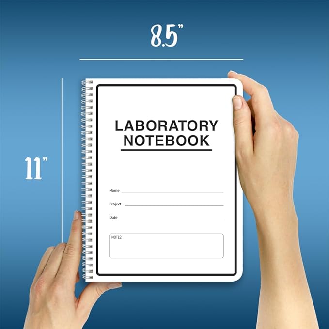 BookFactory Carbonless Lab Notebook (Scientific Grid Format) - Contains Carbon Copies 8.5" x 11", 75 Sets of Pages, 150 Sheets Total - Duplicator [Wire-O Bound] (LAB-075-WTG-D)