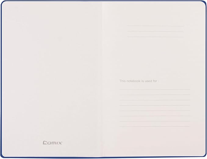 Comix Lined Journal Notebook for Women Men, Journaling Notebooks for Office School Home, 240 Pages, 5.5" x 8.3", College Ruled, A5, Hardcover, Navy Blue