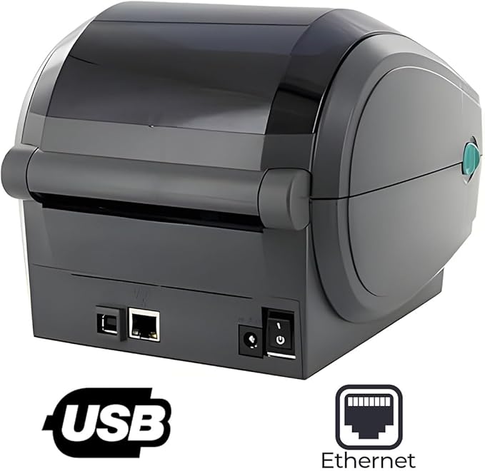 Zebra GK420d Direct Thermal Label Printer Bundle - Includes Zebra Barcode Label Thermal Printer, USB-B Cable and Cleaning Cloth - Monochrome Desktop Printer for USPS, Ethernet Connectivity (Renewed)