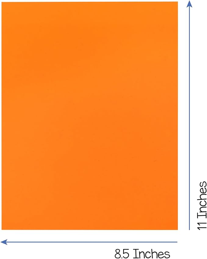 Hygloss Bright Orange Colored Paper - 24 lb, 89 GSM, Acid-Free, Fade-Resistant, 8.5x11-Inch Letter Size Color Copy Paper, 90 Sheets