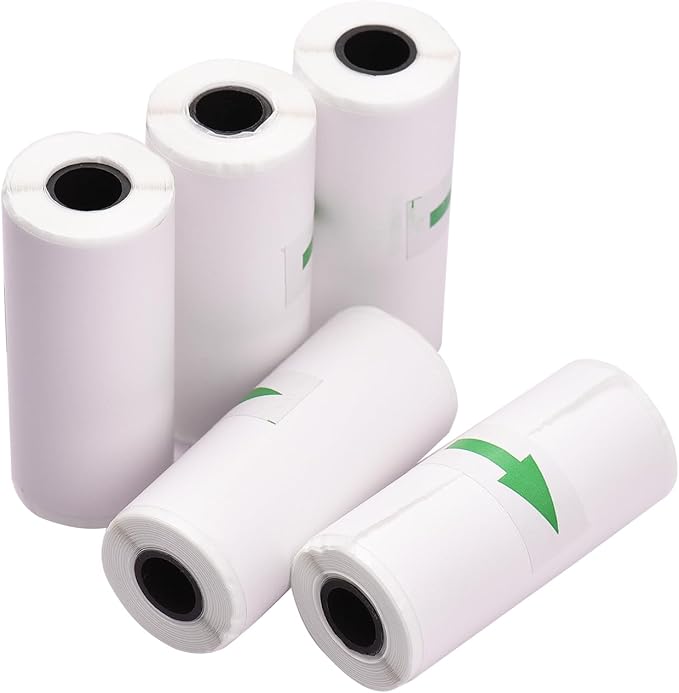 Mini Printer Paper, HD Picture Sticker Paper Thermal Paper with Clear and Convenient Printing Design for Small Ticket Machine Peripage Poooli Paperang etc (Adheisve)