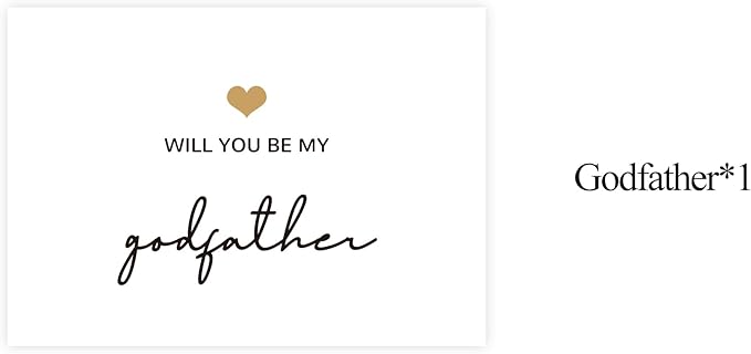 Will You Be My Godfather, God Father's Proposal Card Gifts with Envelope, Cute Gifts for Godather On Wedding Day.（Godfather B）