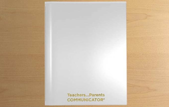 Nicky's Folders® English Communicator, Parent-Teacher Folder, Patented Tear-Resistant Flexible Plastic 2 Inside Pockets, 2 Exterior Sleeves, Letter Size Paper, Single Color(24 Pack) (White)