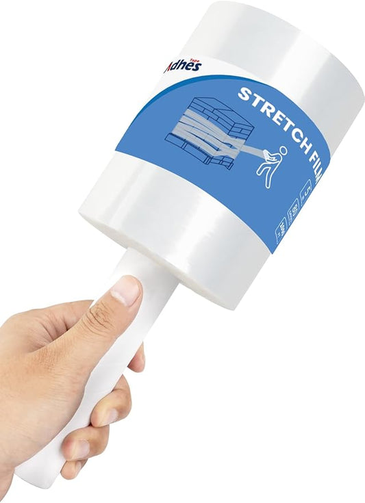 ADHES Mini Hand Stretch Wrap Film, 5 Inch x 1000 Feet 80 Gauge Industrial Strength Stretch Film, Shrink Wrap Roll for Packing, Pallet Wrap, Furniture Wrapping Moving & Protection