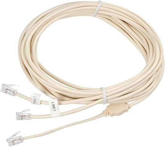 ECS RJ11 Line 1/Line 2 Phone Cable Splitter Adapter - Split a 2 Line Wall Jack Into 2 Separate Single Lines or 2 Single Wall Jacks Into a 2 Line Phone