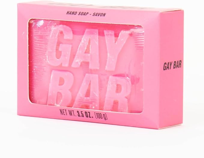 Gift Republic Gay Bar Soap Novelty Pride Soap LGBTQ+ Rose Scented Soap Bar Bright Pink Soap for Bathroom Toilet Fun Gift Idea Fight Club Spoof Soap