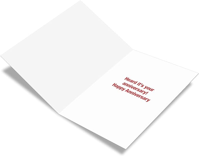 NobleWorks - Funny Anniversary Greeting Card - Romantic Spouse Humor, Married Couples Anniversary Notecard - Weird Conversation C7000ANG