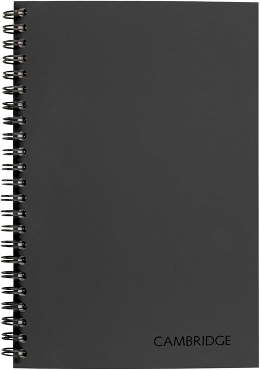 Cambridge Notebook, Business Notebook, 4-7/8" x 8", 80 Sheets, Legal Ruled, QuickNotes Notebook, Flexible Cover, Wirebound, Gray (06096)