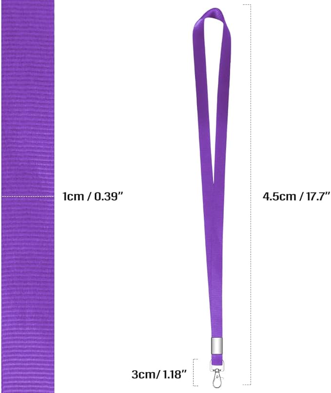 7 PCS Multicolour Lanyards for ID Badges, Keys, Cruise Ship Cards, Keychain, Soft Nylon Neck Lanyard with Clip, Badge Lanyard for Teacher, Kids, Men, Women