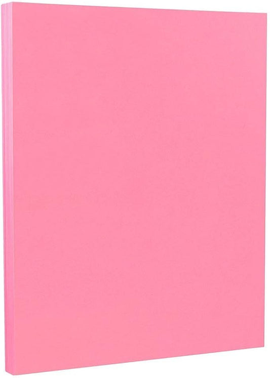 JAM PAPER Colored 24lb Paper - 90 gsm - 8.5 x 11 - Ultra Pink - 100 Sheets/pack