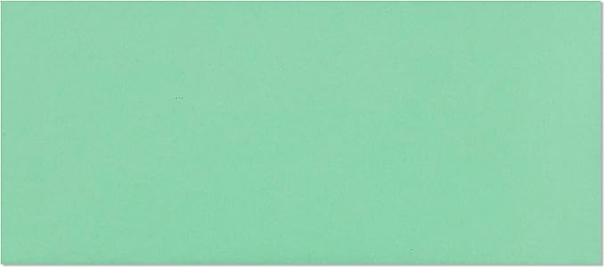 EnDoc #9 Colored Envelopes - 80 Pack - Green Pastel Color 3 7/8 x 8 7/8 envelope, Letter Size, For Home, Offices, Holiday, Invoices and Mailings