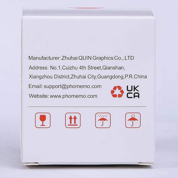 Phomemo Thermal Labels for M110/M221/M220/M120/M200 Label Printer,1.18" x 0.79" (30x20mm), 320 Labels/Roll, Black on White