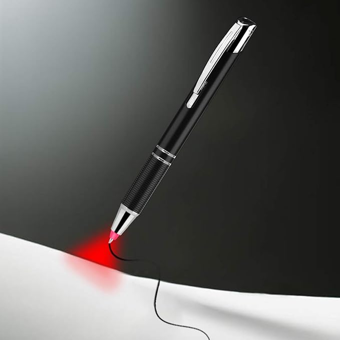 Penyeah Led Pen Light, Pen with Light,Lighted Tip Pen Light for Nurses, LED Lighted Pen for Writing in The Dark - 2pack (Red Light and White Light)