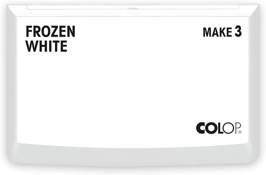 COLOP Make Series, Ink Stamp Pads, with Non-Toxic Premium Ink, Water-Based Acid-Free (Frozen White, Make 3-3-1/2" x 6-1/4")