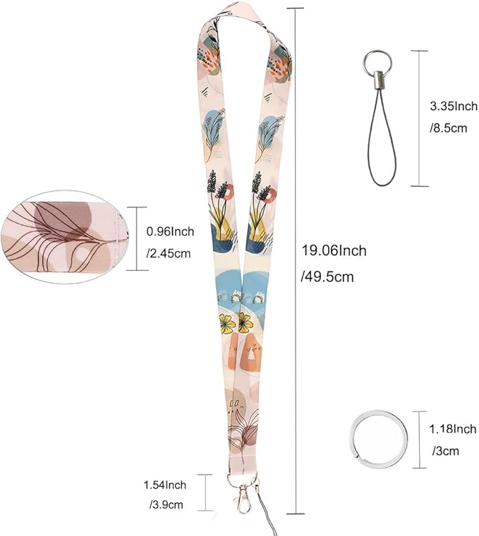 Yiflin Cute Neck Lanyard for Keys, Wallet, Id Card Holder, Cool Keychain Lanyard for Women, Men, Teacher