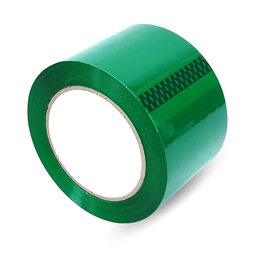 Heavy Duty Packaging Color Tape for Shipping,Packing and Moving 2" Wide x 2.0 Mil Thick -110 Yrd Roll -Acrylic Adhesive Tape for Box Sealing. (1 Roll, Green, 2" Wide x 110 yds).