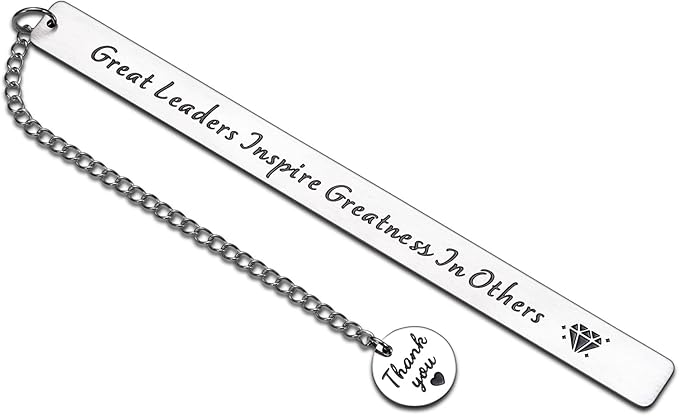 Great Leaders Bookmark Appreciation Thank You Boss Day Gifts for Boss Lady Mentor Supervisor PM Coworker Women Men Bosses Day Retirement Farewell Promotion Celebration Gift Christmas Work Office