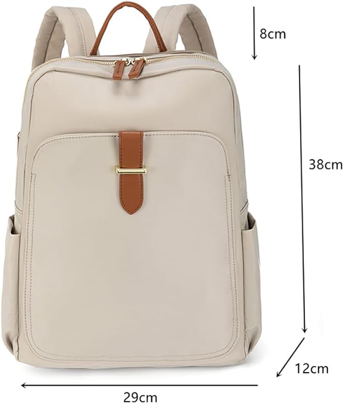 Versatile Oxford Cloth Women's Backpack - Minimalist Design for Daily Commute, Laptop Storage, and More! (ligth Grey)