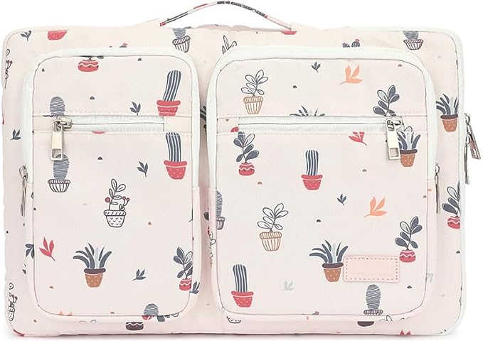 canvaslife 360° Protective Laptop Sleeve Case Bag with 4 Pockets for MacBook Pro 16 inch and 15 inch-15.6 inch Laptop (Small potted)