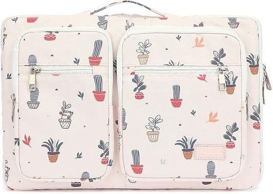 canvaslife 360° Protective Laptop Sleeve Case Bag with 4 Pockets for MacBook Pro 16 inch and 15 inch-15.6 inch Laptop (Small potted)