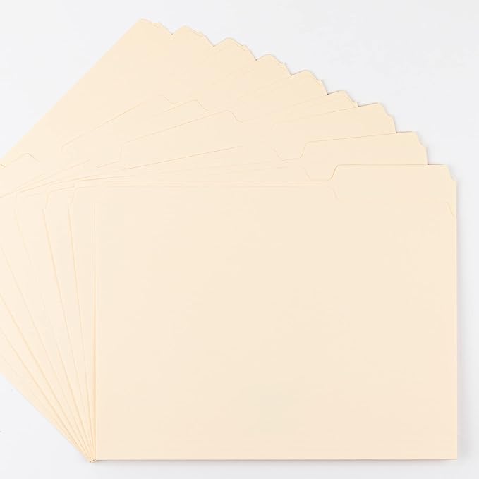 Smead Manila File Folder, 1/3-Cut Tab, Letter Size, Manila, 200 per Box
