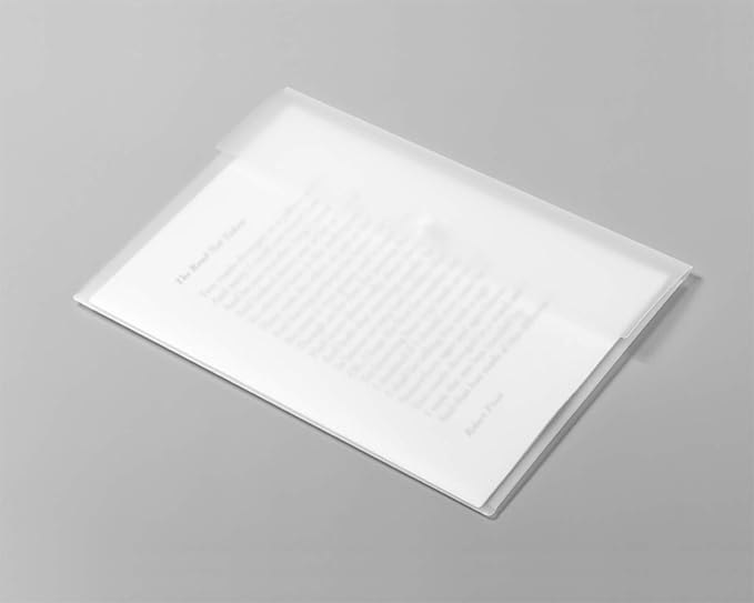 VANRA Poly File Folder Pockets File Jacket Plastic Envelope Flat Document Letter Organizer with Snap Button Closure A4 Letter Size (Pack of 5, Translucent)