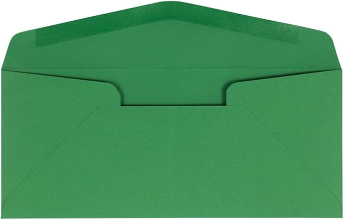 JAM PAPER #10 Business Colored Envelopes - 4 1/8 x 9 1/2 - Green Recycled - 100/Pack