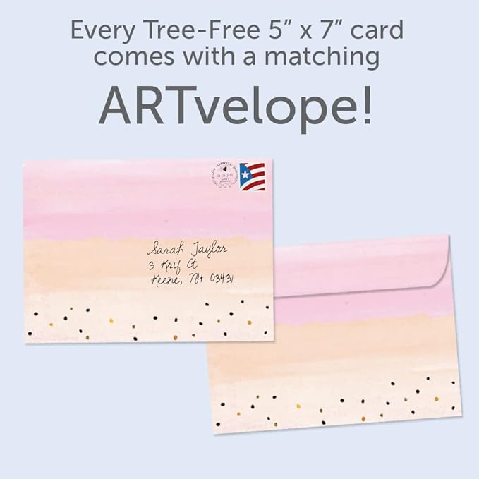 Tree-Free Greetings Teacher Appreciation Cards - Artful Designs - 2 Cards + Matching Envelopes - Made in USA - 100% Recycled Paper - 5"x7" - Humor, For Teacher, You're My Favorite (GT64436)