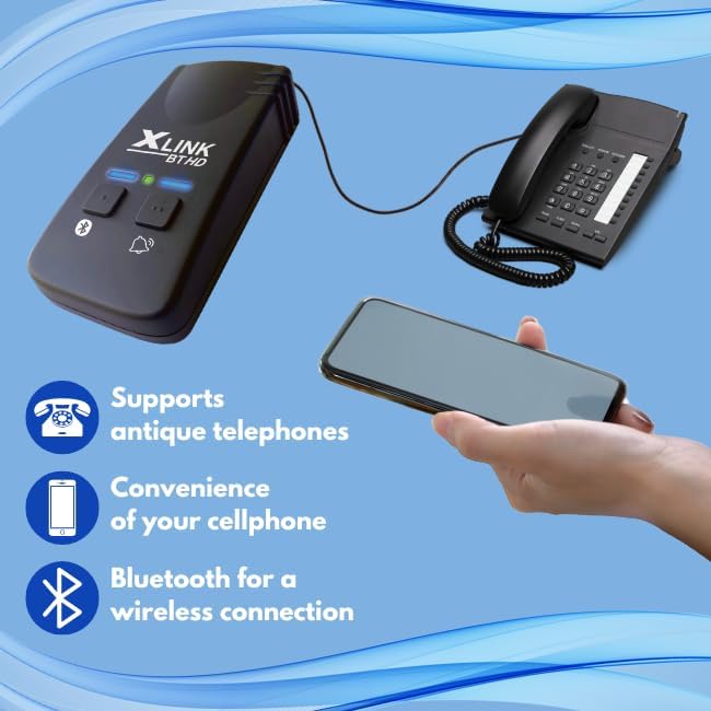 Xtreme Technologies XLink BT HD - Only High Definiton Audio Bluetooth Cell to Home Telephone Adapter (One Cell Phone)