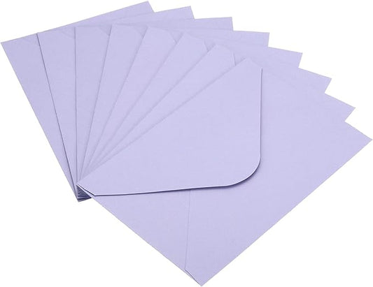 PATIKIL Mini Envelopes, 50 Pack Gift Cards Business Cards Envelope for Greeting Weddings, Lavender