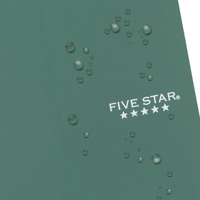 Five Star Spiral Notebook, 1 Subject, College Ruled Paper, 7" x 4-3/8", Personal Size, 80 Sheets, Green (450048CH1-ECM)