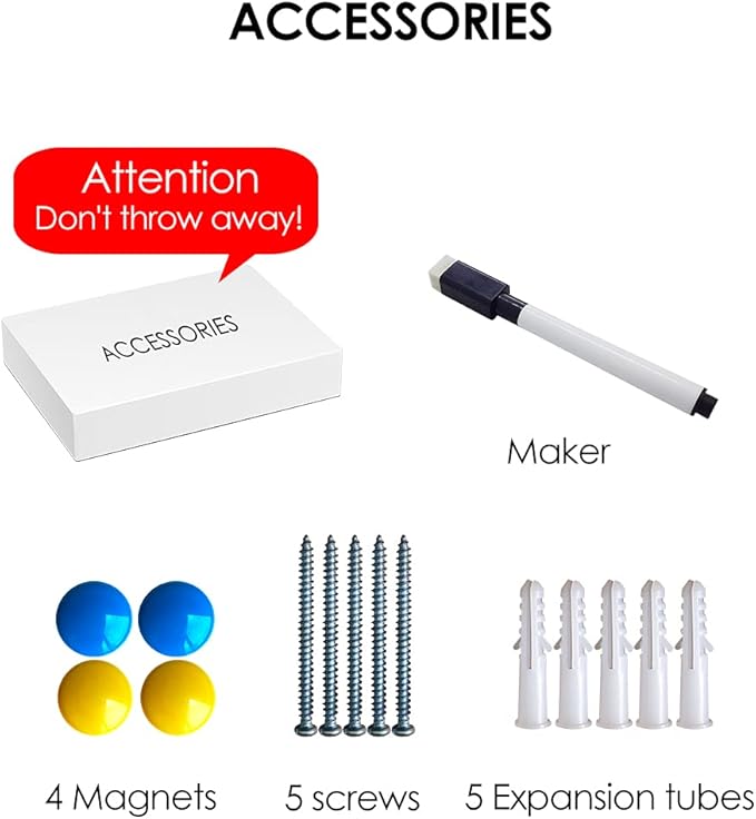 XIWODE Magnetic Dry Erase Board, Wall-Mounted whiteboard, 12 x18 inches, Exquisite Writing Board, Silver Aluminum Frame, Durable, Smooth Board Surface is Easy to Write and Clean