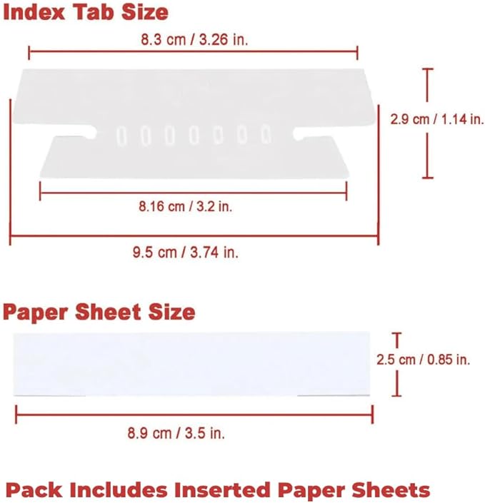 1InTheOffice Clear Hanging Folder Tabs and Inserts, Plastic Clear Tabs and Inserts, File Folder Tabs, 3-1/2" x 5/8", 100/Pack