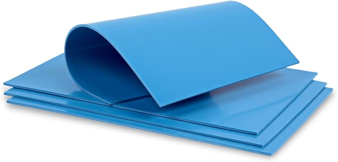 Falling in Art Soft Linoleum Carving Block, 9 Inches by 12 Inches, Blue, 4-Pack