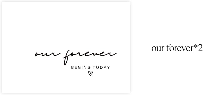 Set of 2 Funny Wedding Gift Cards, To My Groom Bride On Our Wedding Day Card, Wedding Day Vows Card for Our Forever Begins Today. （Our Forever）