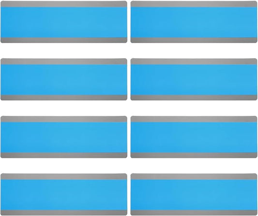 YOKIVE 8 Pcs Guided Reading Strips, Book Highlighter Strips Reading Tracker Bookmark Teacher Supply, Great for Classroom (Blue Transparent, 7.48"x2.76")