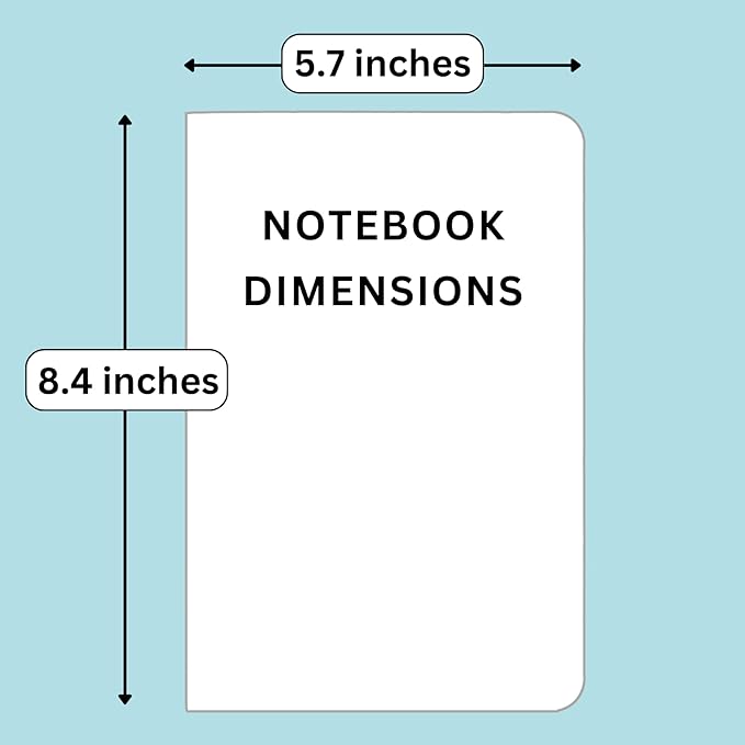 RICCO BELLO Wide Ruled Hardcover Diary Journal School Notebook for Kids, Tweens - Bookmark, Band Closure, Storage Pocket, 5.7 x 8.4 Inches, 192 Pages, (Be A Unicorn)