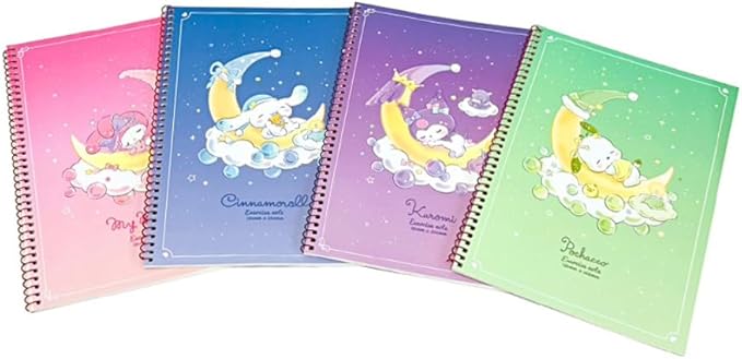 Cute Unruled Blank Spiral Notebook, About 60 Sheets, 7.3 x 10.3 Inches, About 60 Sheets (Green)