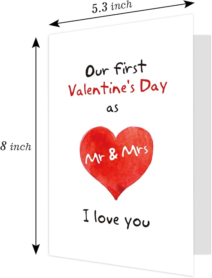 Ogeby First Valentine's Day Card for Couples, Sweet 1st Valentine's Day Greeting Card