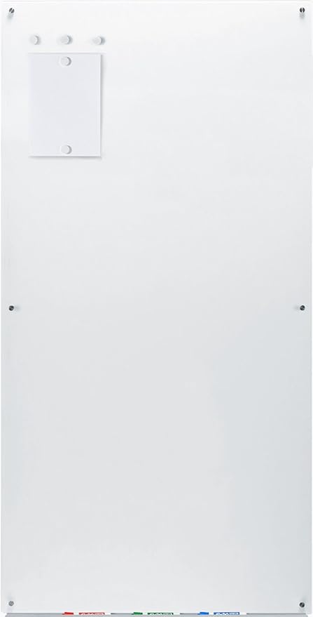 Audio-Visual Direct Magnetic Ultra White Glass Dry-Erase Board Set - 8' x 4' - Includes Magnets, Hardware & Marker Tray