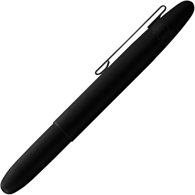 Fisher Space Pen Bullet Pen, Ballpoint, Black Ink, Matte Black, Pocket Clip, Gift Box