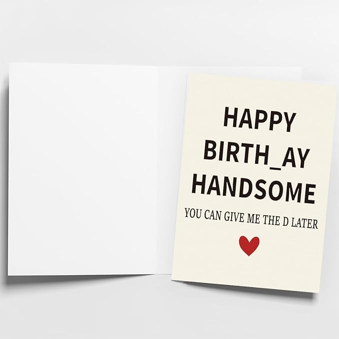 Funny Birthday Card & Gifts for Men Husband Boyfriend Him, Happy Bday Card