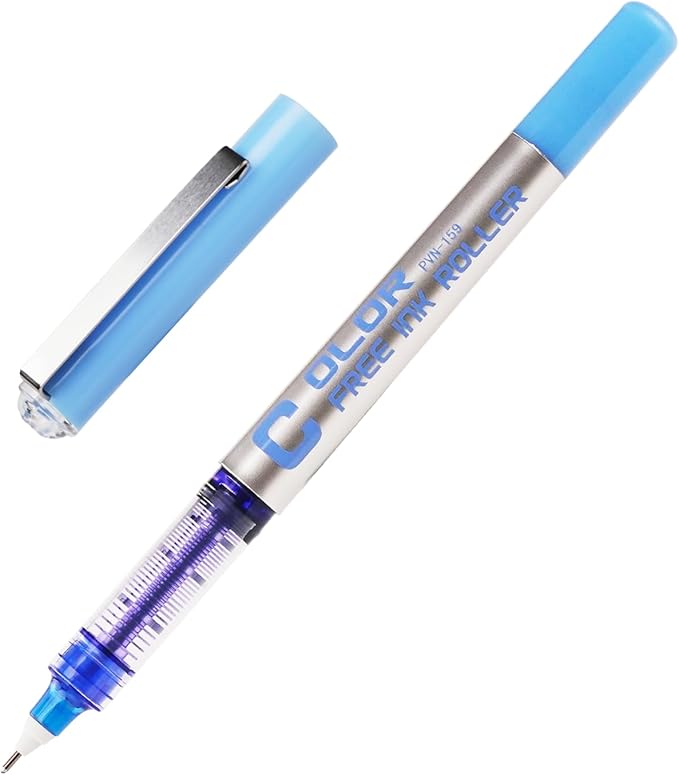 EYEYE Rollerball Pens Extra Fine Point Quick Dry, 3 Black 3 Blue 0.5mm Liquid Ink Needle Tip Pen Fine Point Smooth Writing Pens for Journaling, Note Taking, Office, School Supplies