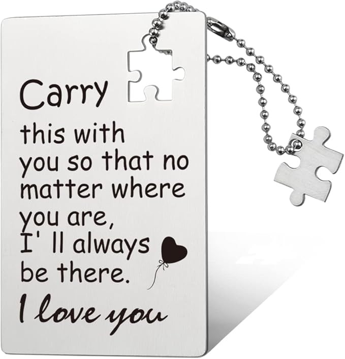 llxxeyopqdxz Engraved Wallet Insert Card Anniversary Card for Men or Women From Wife Mini Love Notes for Him Husband Gifts Long Distance Relationship Anniversary Hubby Gifts