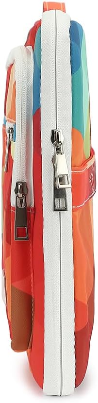 canvaslife 360° Protective Laptop Sleeve Case Bag with 4 Pockets for MacBook Pro 16 inch and 15 inch-15.6 inch Laptop (Rainbow peacock)