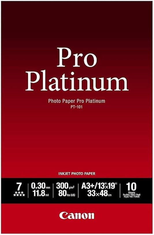 Canon 2768B018 Photo Paper Pro Platinum, 13 x 19 Inches, 10 Sheets